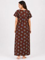 W-NY-409-10-BR-XXL-B Women's Cotton Feeding Nighty - Brown