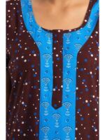 Women's Cotton Zip Frock Nighty - Maroon