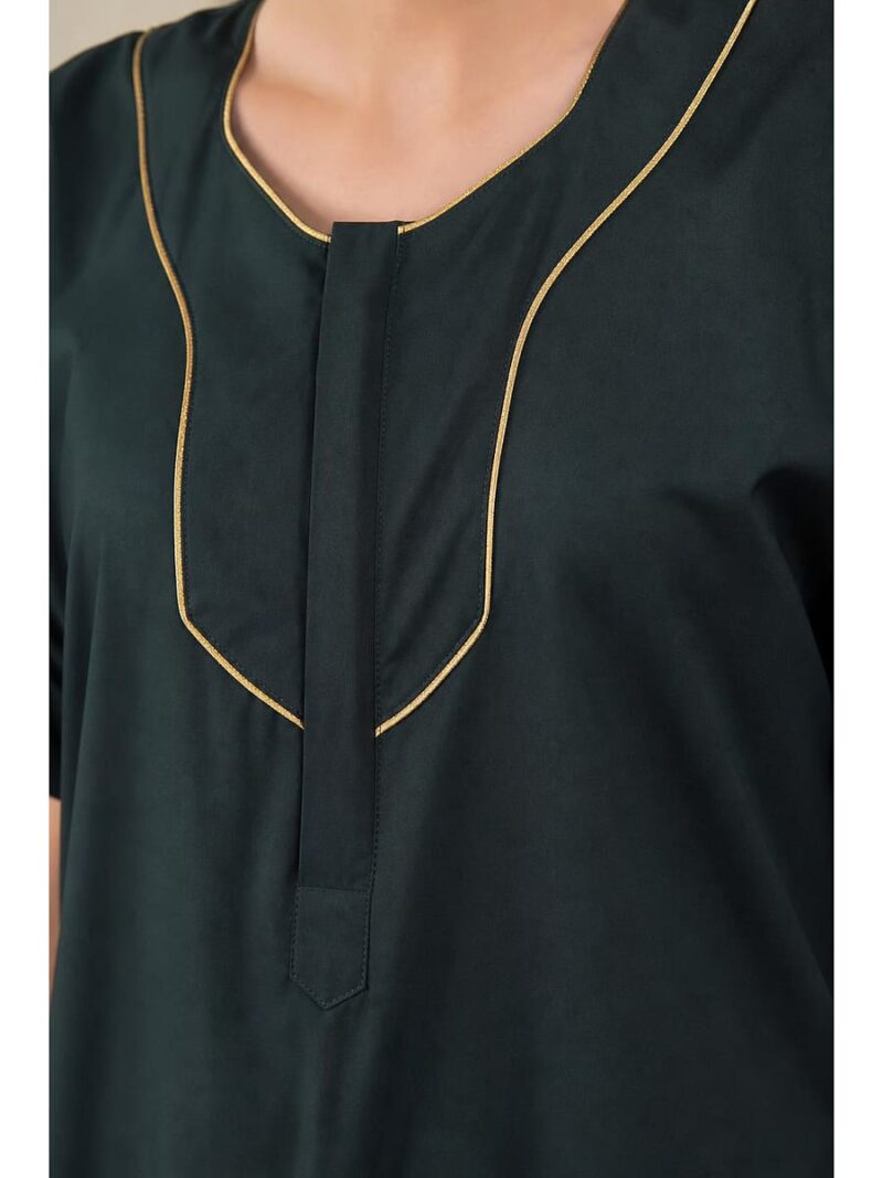 Women's Cotton Maxi Nighty - Green