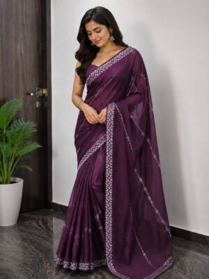 paper silk saree