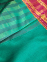 W-SR-420-01-GR-B. Women's Cotton Silk Saree - Green