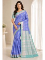 Women's Cotton Silk Saree - Blue