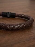 WJ-WP-BR04-BR-01 (3) Unisex Braided Leather Bracelet - Brown