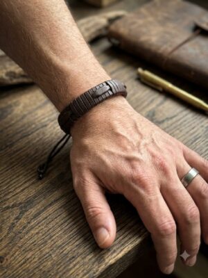 Unisex Leather Bracelet - Brown