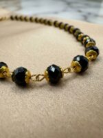 Unisex Crystal Beaded Chain - Black