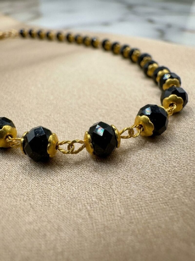 Unisex Crystal Beaded Chain - Black