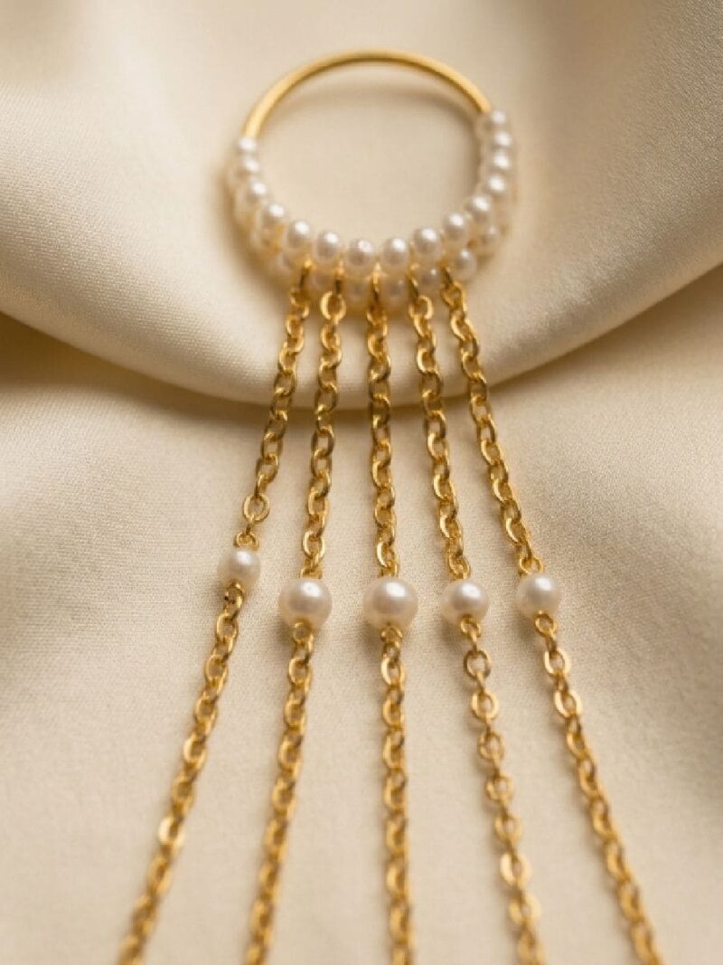 Women's Pearl Hand Chain - White