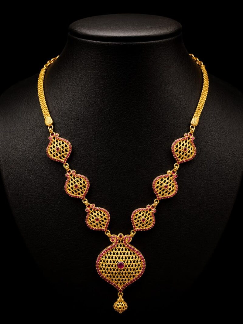WJ-WP-K-432-08-f Women's Alloy Traditional Gold Necklace
