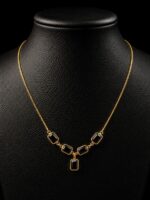 WJ-WP-OL-97-10 Women's Alloy Statement Necklace Gold & Black