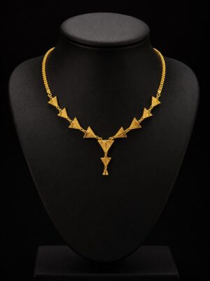 Women's Alloy Triangle Necklace Gold