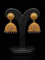 W-JW-K-341-19-f Gold-Plated Jhumka Earrings - Gold
