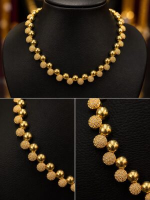 Women's Alloy Gold Beaded Necklace