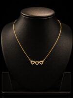 W-JW-OL-99-15-F Women's Alloy Heart Pendant Gold Necklace
