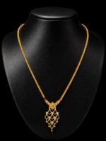 W-JW-TA-11-16-f Alloy Drop Pendant Necklace - Gold & Blue