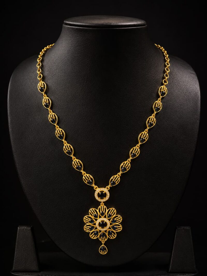 W-JW-TA-37-12-F Women's Alloy Pendant Necklace Gold & Black