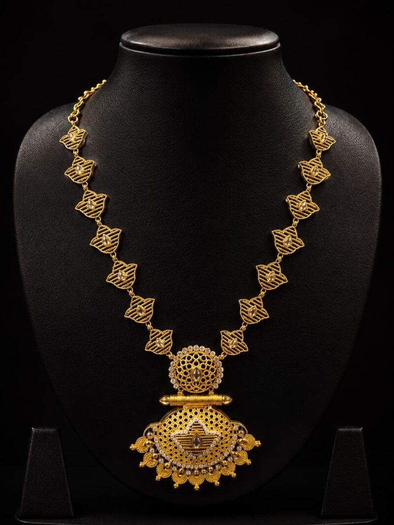 W-JW-TA-46-14-F Women's Alloy Temple Pendant Necklace Gold