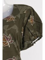 Women's Cotton Frock Nighty - Olive Green