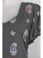 W-NY-459-05-GY-XL_detail Women's Cotton Frock Nighty - Grey