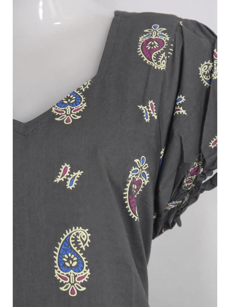 Women's Cotton Frock Nighty - Grey