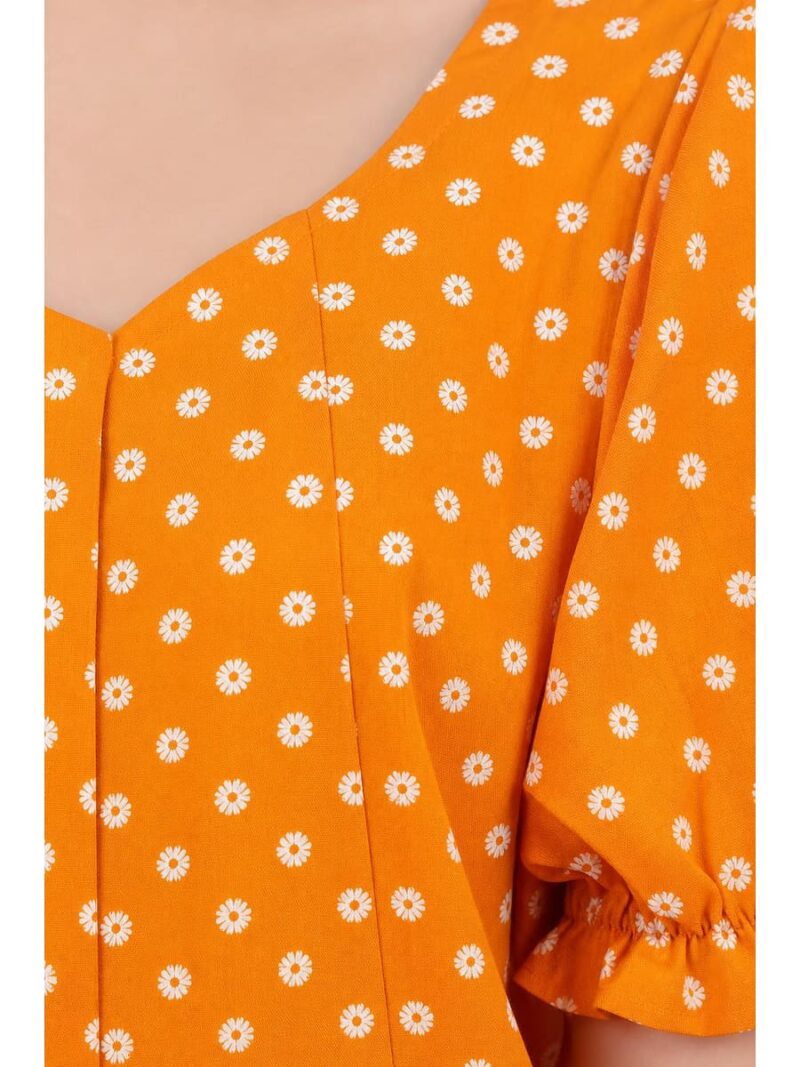 Women's Cotton Zip Frock Nighty - Amber