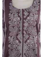 Women's Cotton Zip Frock Nighty - Plum