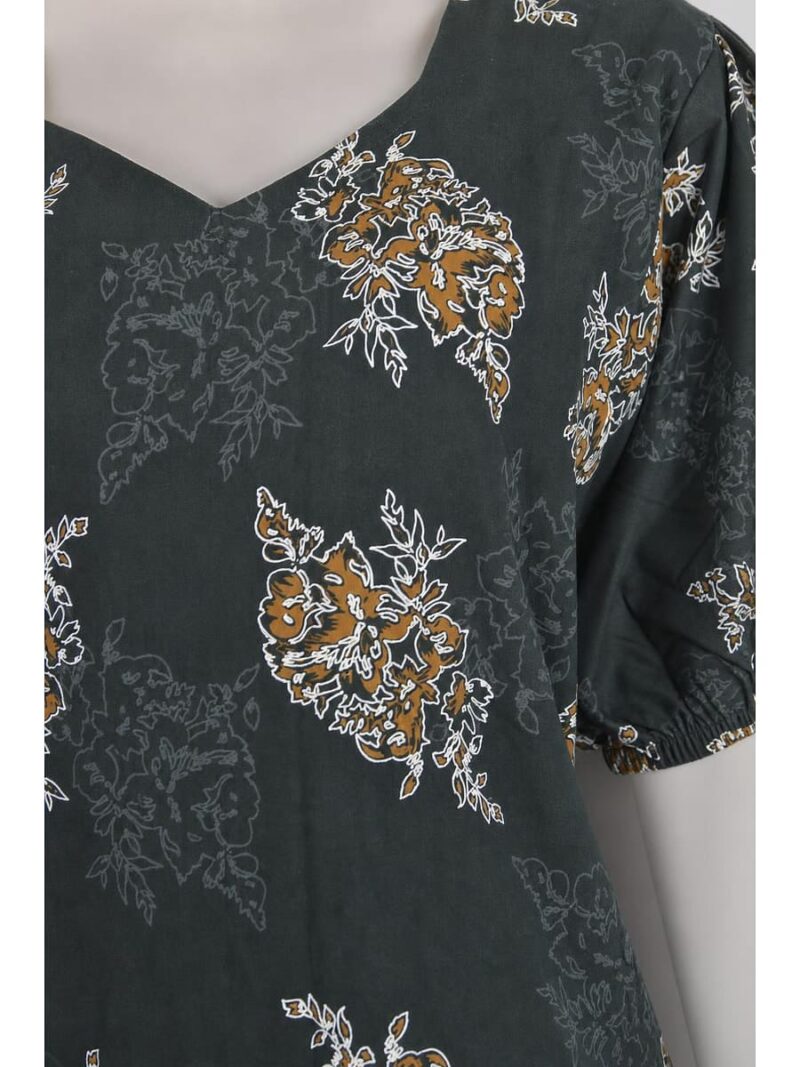 Women's Plus Size Cotton Frock Nighty - Green