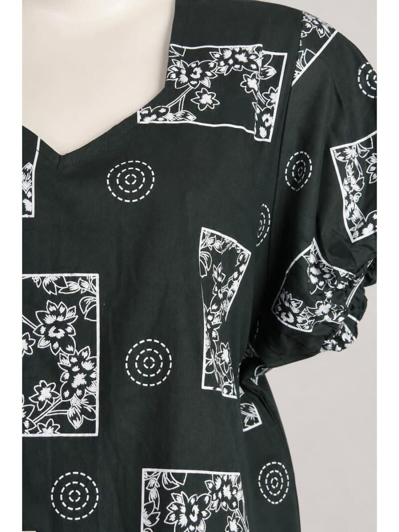 Women's Plus Size Cotton Frock Nighty - Green