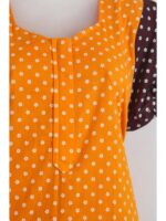 W-NY-464-13-YL-XL_detail Women's Cotton Zip Frock Nighty - Yellow