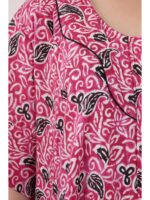 W-NY-483-01-PK-4XL-1_detail Women’s Cotton Plus-Size Zip Nighty - Pink