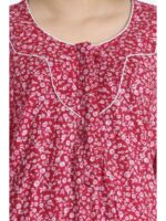 W-NY-483-11-RBY-4XL_detail Women’s Cotton Plus-Size Zip Nighty - Raspberry
