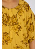 W-NY-483-12-YL-4XL_detail Women’s Cotton Plus-Size Zip Nighty - Yellow