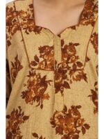 W-NY-483-18-CRM-4XL-F_detail Women’s Cotton Plus-Size Zip Nighty - Cream