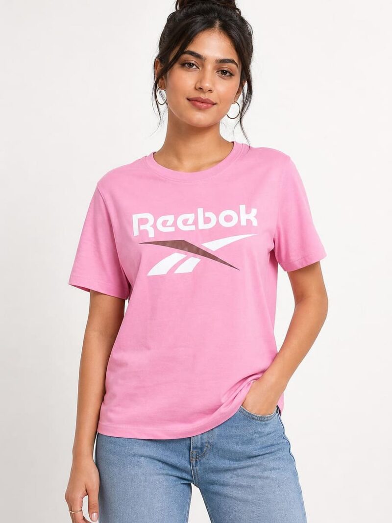 W-TS-467-01-PK-XL-f Women's Cotton Crew Neck Regular T-Shirt - Pink