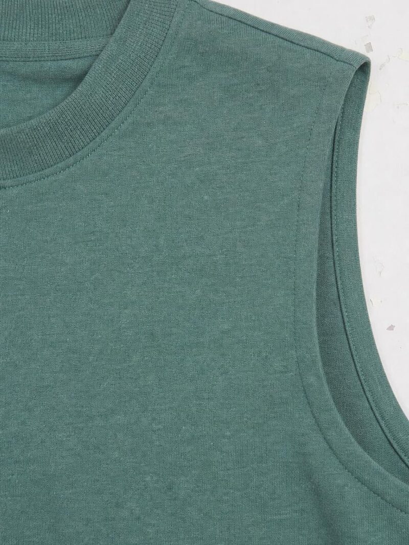 Women's Cotton Sleeveless T-Shirt - Green
