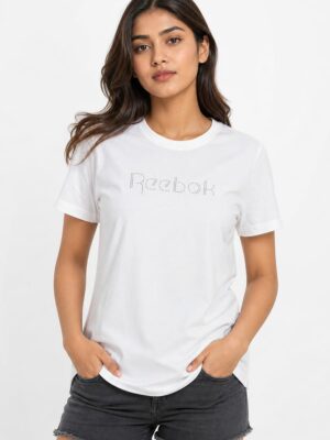 Women's Cotton Rhinestone T-Shirt - White