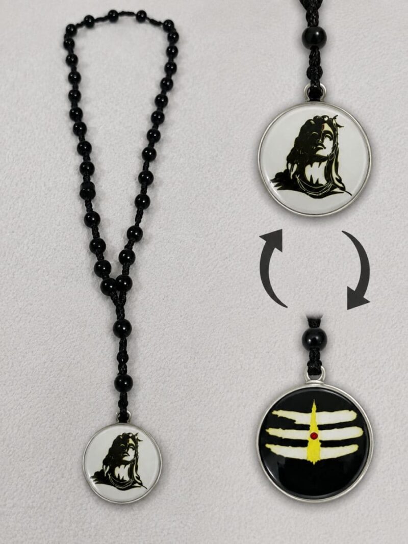 Women's Ethnic Reversible Shiva Pendant Necklace