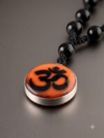 WJ-WP-CH02-BK-06 (3) Unisex Ethnic Reversible Pendant Necklace - Black