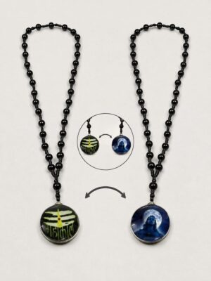 Unisex Metal Temple Chain - Black