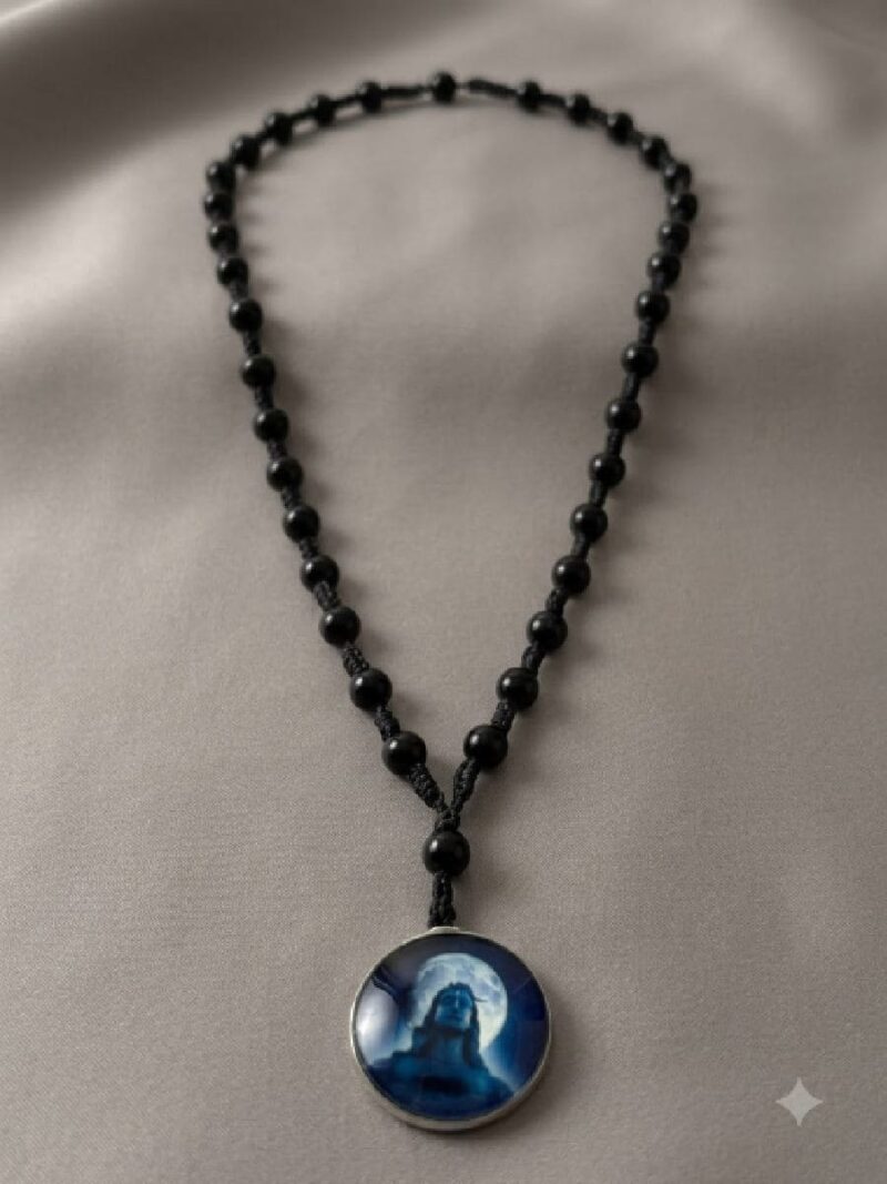 Unisex Metal Temple Chain - Black