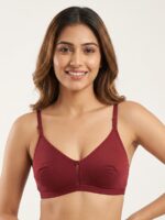 W-BR-556-01-MR-L_front Women's Cotton Non-Padded Bra – Maroon