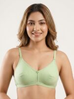 W-BR-556-04-MG-L_front Women's Cotton Non-Padded Bra – Mint Green