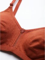 W-BR-556-05-OR-L_detail Women's Cotton Non-Padded Bra – Orange