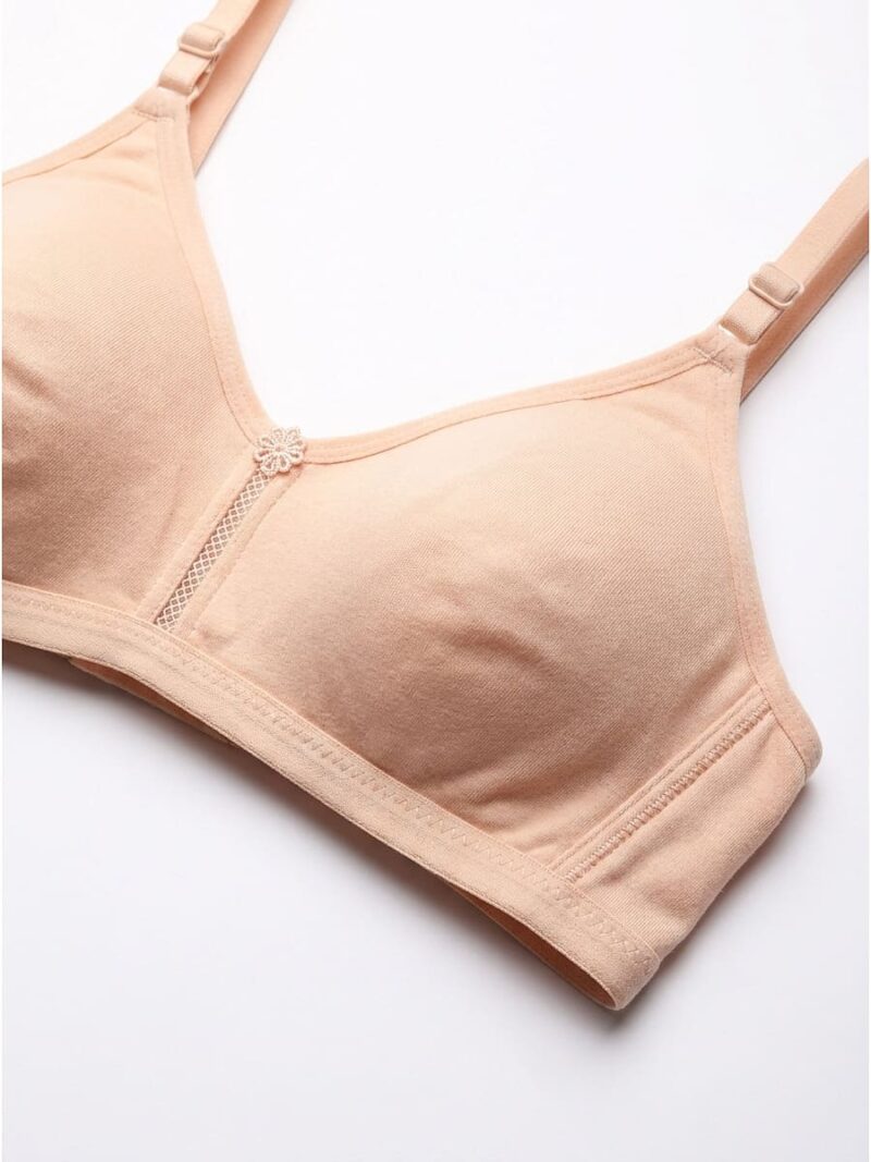 Women's Cotton Non-Padded Bra – Peach