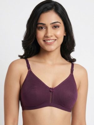 Women's Cotton Non-Padded Bra – Purple