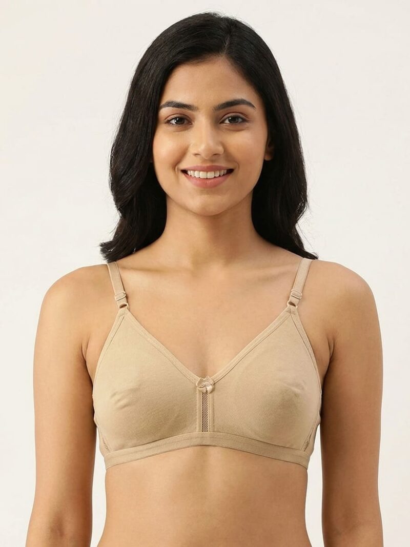 W-BR-557-02-CRM-XXL_front Women's Cotton Non-Padded Bra – Cream