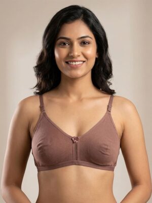 Women's Cotton Non-Padded Bra – Plum