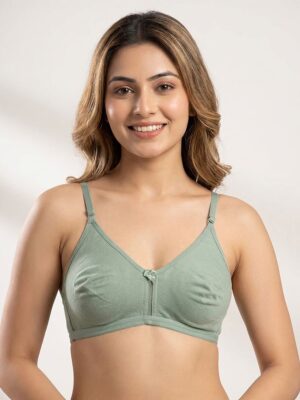 Women's Cotton Non-Padded Bra – Seafoam Green