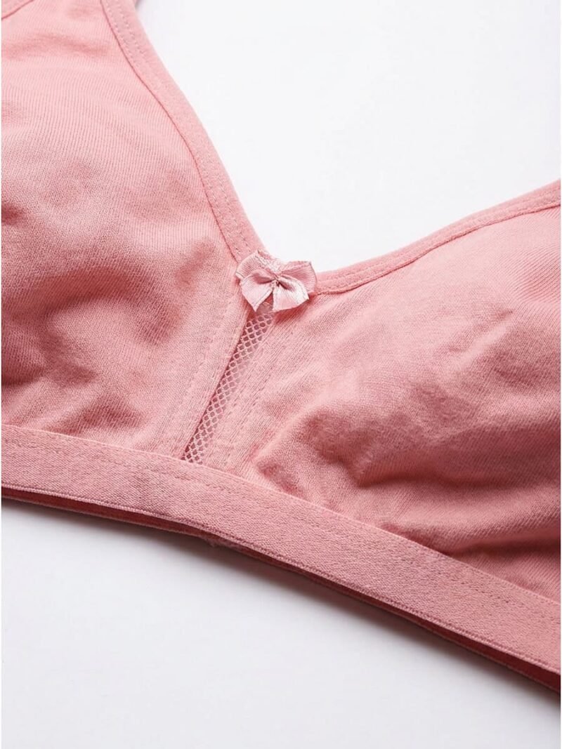 Women's Cotton Non-Padded Bra – Pink