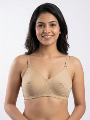 Women's Cotton Non-Padded Bra – Cream