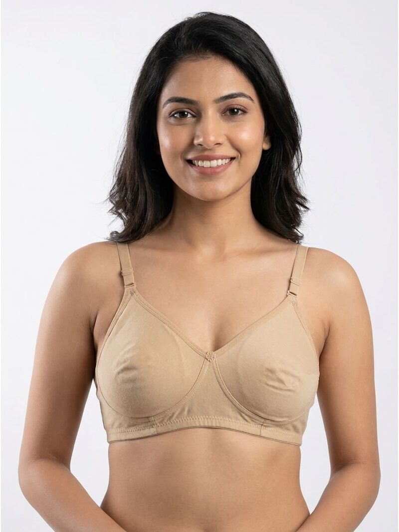 Women's Cotton Non-Padded Bra – Cream